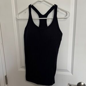 Lululemon Ebb to street black tank size 6